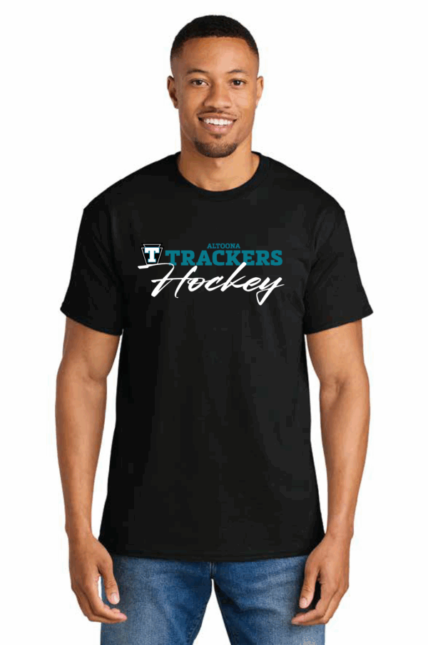 8000 Gildan® DryBlend® 50 Cotton/50 Poly T-Shirt - Trackers Hockey Logo